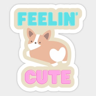 Feelin' Cute Sticker